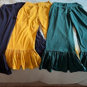 Matilda Jane Blue and Yellow Ruffled Casual Pants